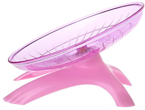 POPETPOP Laufscheibe Laufteller Laufrad für Hamster Rennmäuse Eichhörnchen Haustiere (Rosa)