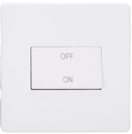 Varilight Fan Isolator Switch - Screwless Primed With White Rocker, XDYFIWS.PD