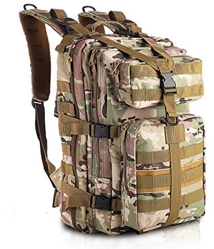 SHANNA Militär Rucksack, Taktischer Rucksack 35L Armee Rucksack MOLLE Assault Pack Taktischer Kampfrucksack für Outdoor Wandern Camping Trekking Angeln Jagd