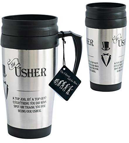 Arora 8889 Ultimate Gift for Man Design Travel Mug-The Usher, Stainless Steel, 7 Fluid_Ounces