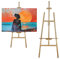 CHELY INTERMARKET Caballete Madera 120 CM Natural Caballete Plegable Para Pintura Lienzo Profesional Artistas Niños Adultos Acrílico Óleo Acuarela Trípode Soporte Portátil Estudio Manualidades