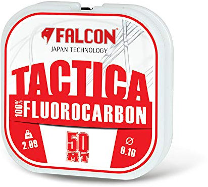 Falcon Tactica FC Pink Fluorocarbon, Filo da Pesca, Rosa Chiaro, 0,80 mm X 50 mt