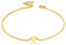 FaithHeart gold Fußkette mit Buchstabe B, Sommer Strand Fußkettchen, auch als Armband, 22cm lang Fußbänder für Frauen Mädchen