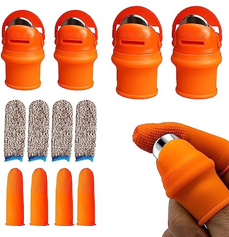 Coupeur de Pouce,12 Pcs Jardin Pouce Couteau,Jardin Silicone Pouce Couteau,Jardinage Jardin Cueillette Coupeur de Pouce,Pas Facile à Rouiller,Pour Le Jardinage, La RéColte De LéGumes et de Fruits