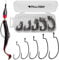 THKFISH 50stk/Box Offset Wurm Haken Angelhaken Set Dropshot Haken Set Gummifisch Jigs Angeln Kit # 2# 1 1/0 2/0 3/0