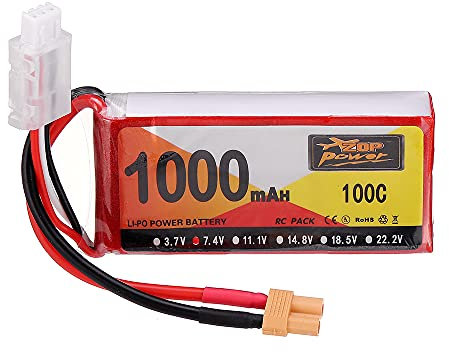 KINGDUO 7.4V 1000Mah 100C 2S Lipo Batterie Xt30 Plug for Rc Helicopter