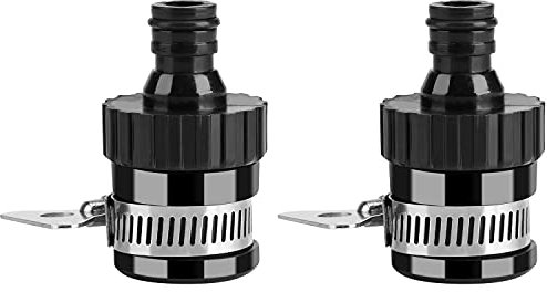 Aussenhahn Adapter, Universal Wasserhahn Adapter Verbindungsstück, Mischbatterie Gartenschlauch Rohr Verbinder (<20 mm Durchmesser, ohne Gewinde) (2 Stück)