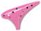 Classic Cantabile Okarina - aus stabilem Kunststoff- 12 Töne - Alt-Stimmung in C - Tonumfang: c'' - f''' - Weicher, warmer Ton - Pink
