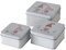 CasaJame 3er Set Metall Keksdose Plätzchendose eckig Wichtel Kinder sortiert 9-12cm