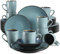 vancasso Bubble Green Dinner Set, Reactive Glaze Dinnerware Tableware, 32-Piece Dinner Service with 11in Dinner Plate, 8in Dessert Plate, 7in Bowl and 380ml Mug, Service for 8