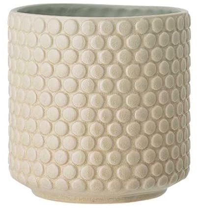 Nordring Retro Übertopf Vintage Pflanztopf für Zimmerplanzen Blumentopf Dotty L (15,5 cm ø), Cloud, Keramik