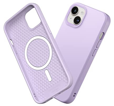 RhinoShield Case kompatibel mit [iPhone 14/13] | SolidSuit - MagSafe-kompatibel -Stoßdämpfende & schlanke Schutzhülle mit Premium Finish - 3.5 Meter Fallschutz - Violett