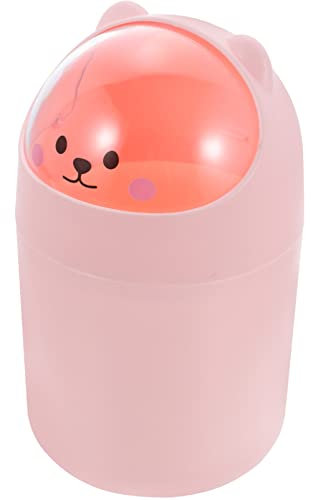 Zerodeko Cuisine Animal de Bureau Poubelle Mignon Poubelle avec Couvercle Petit Panier à Déchets Dessin Animé Centre Commercial pour Chambre D'enfants Bureau Comptoir