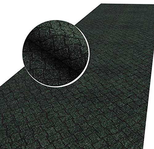 ANRO Schmutzfangmatte Flur Läufer Schmutzfangläufer Fußmatte Teppichläufer Flurteppich Türmatte Meterware Melbourne Grün 100x100cm