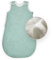 Ehrenkind® Ganzjahres-Schlafsack Rund mit Wollfüllung | 100% Bio-Baumwolle mit 100% Wolle Füllung Baby-Schlafsack | Oeko-TEX | Hellgrün Melange 86/92