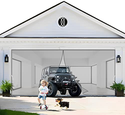 Magnetic Screen Door, 290 x 235 cm Full Strip Magnets, Mesh Magnetic Door Screen, Full Frame Seal Retractable Fly Screen Door mesh Magnetic for Front Patio Back Door【Gray】