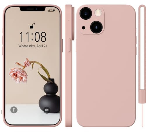 WXX für iPhone 14 Plus Hülle Silikon Case, Handyhülle für iPhone 14 Plus Dünn Slim mit Microfiber, Kratzfeste Rundumschutz Case Hülle für iPhone 14 Plus 6.7'' Rosa