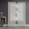 Joydeco Gardinen mit Ösen Transparente 2er Set, Optik Gardine Voile Ösenvorhang Ösenschal Durchsichtig Vorhang für Schlafzimmer Wohnzimmer Schlaufenschal (2xH245xB140, Leinen)
