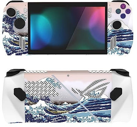 playvital Adesivo Skin per ROG Ally,Adesivi Decal Sticker Vinile Protettiva per ROG Ally Console(2 Set)-Grande Onda