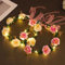 Zoestar Lot de 2 Bandeaux lumineux à couronne de fleurs Bandeau de couronne de cheveux LED Coiffe de guirlande de festival de coiffe florale de mariée pour femmes et filles
