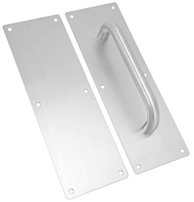 Manijas Para Puertas De Acero Inoxidable Con Tornillos, Manijas Para Puertas De Granero De Alta Resistencia, Manijas Ovaladas, Placas De Empuje Para Puertas Resistentes Para Oficinas, Hoteles