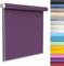 Fensterrollo für Fenster & Türen 75 x 220 cm Flexibler Seitenzug Top Qualität Fensterdecor Sichtschutz-Rollo mit Kette, für Fenster innen Wandmontage, Lila