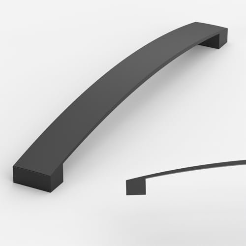 Amerdeco 10 Pieza Tiradores Cocina 192mm Tiradores Armarios Negro Tirador Puerta Tiradores Cajones de Muebles UK0021