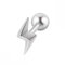 BlackAmazement 316L Edelstahl Helix Tragus Ohrstecker Piercing 3D Blitz Lightning Thunderbolt Silber Damen Herren