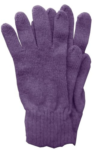 Mississhop 381 Strickmütze Kaschmir Beanie Mütze Slouch/XXL Schal/Handschuh Violett Einheitsgroesse Handschuhe