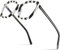 MUTYNE Mehrfarbige Acetat-Brillenfassung für Damen, Cat-Eye-Brille, Cateye-Brille, Schwarz Weiß, Einheitsgröße