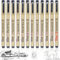 Forhome 12 Stück Fineliner Schwarz,Micron Fineliner Stifte Set mit 12 Verschiedene Linienbreiten,Filzstiften für Künstler,für KüNstler Illustration, Skizzieren, Kalligraphie, Zeichnung, Manga