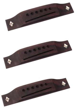 TOYANDONA Akustikgitarre Brücke Aus Rosenholz Mit Muschelschmuck Ersatzteil Für Folk Und Klassische Gitarren Präzise Vorgebohrt Und Einfach Zu Montieren Geeignet