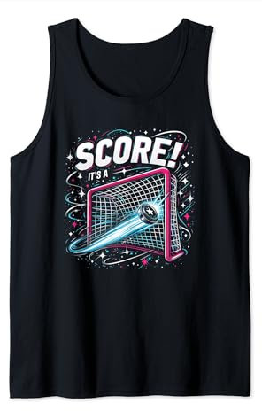 Gender Reveal Hockey Puck – Score! It's a … Festliches Netz Tank Top