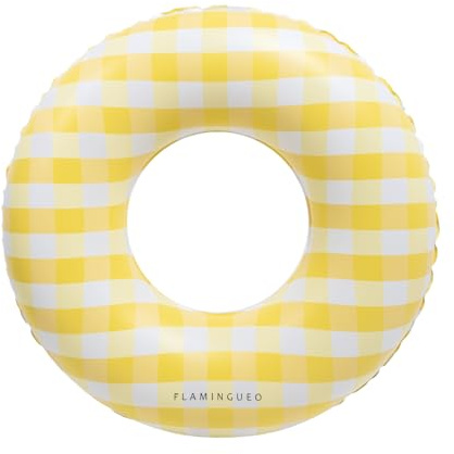 Flamingueo Bouee Piscine - Matelas Piscine, Bouée Gonflable, Bouee Piscine Adulte, Gonflable Plage, Accessoires Piscine, Bouee Geante (110x110x35 cm)