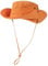 Sonnenhut Damen UV Schutz 50 mit Pferdeschwanzloch Faltbar Wasserdichte Safari Hut Herren Outdoor Wanderhut Boonie Hat Breitkrempe tropenhut Sonnenhut zum Angeln Pckable & Verstellbar Orange M 54-57CM