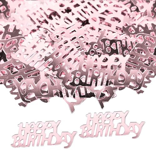 30 g Geburtstagsparty-Deko-Konfetti, Geburtstags-Tischdekoration, roségoldene Tischdekoration, rosa Geburtstagsdekoration, Geburtstags-Pailletten, kreative Dekoration
