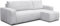 VENASI MÖBEL Ecksofa mit Schlaffunktion und Bettkasten Cord-Stofff, Luna L-Form Schlafsofa Eckcouch Sofa (Hellgrau)