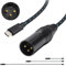 Earmax Cable de salida de audio USB C tipo C a XLR macho OFC de 4,9 pies, adaptador de nailon compatible con altavoces, amplificadores, consolas de mezcla, teléfonos móviles, PC, portátiles, tabletas
