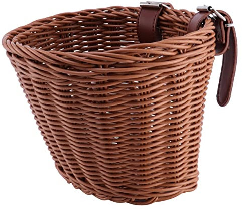 Gogogmee 1stk Fahrradkorb Aufbewahrungskorb Kinderroller Weidenkorb Korb Vorne Lenker Fahrradzubehör Für Kinder Körbe Waggons Hinterer Korb Gewobener Korb Rollerkorb Abs Pe-rattanimitat