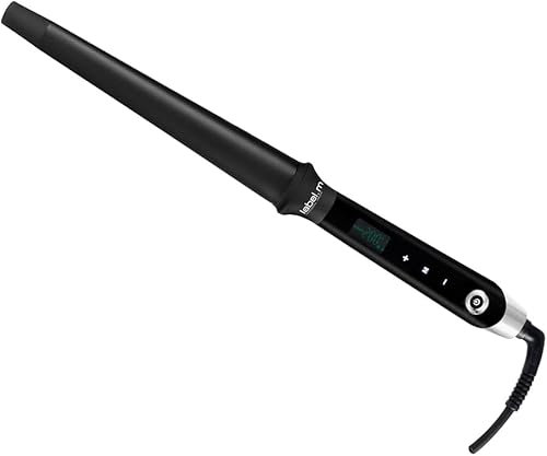 Label.M 4D Infinity 19-32mm Teflon-Coated Hair Curler | All Hair Types - Long & Short | Heat Protection Curling Iron, Dual Voltage | Ceramic Heater for Temperature Control from 82-210°C | Black
