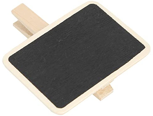 Mini Clip de Tableau Noir, Outil de Marquage de Tableau D'affichage en Bois pour la Maison et Le Bureau, étiquette de Plante en Forme de Cœur carré, Signe de Tableau Noir (en