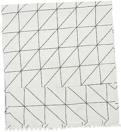 Angoily Washing Machine Top Protective Cover, White Large Checkered Cotton Dustproof Fridge Washer Tops Protector for Home Appliance