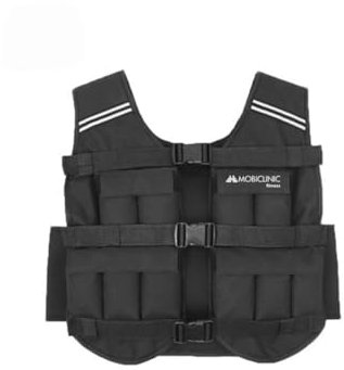 Mobiclinic®, Gewichtsweste, Weighted vest, Verstellbar, Langlebig, 600d-oxford-gewebe, Inklusive gewichte, Reflektierende streifen, Für körperliches training, Iron