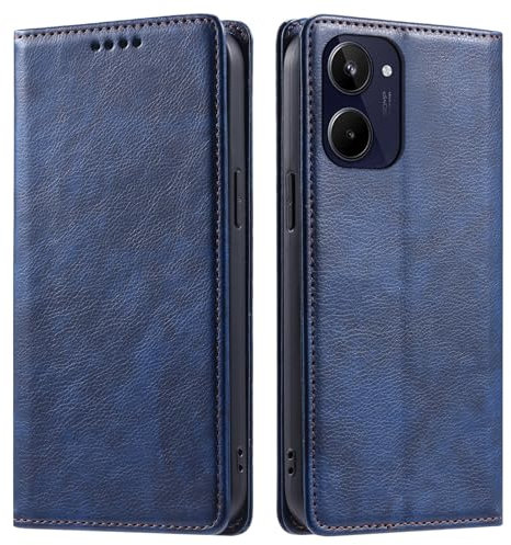 Étui à rabat pour smartphone Compatible avec Oppo Realme 10 4G Étui portefeuille avec porte-cartes, étui magnétique résistant aux chocs, protection en cuir à rabat, étui folio Compatible with téléphon