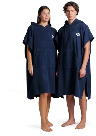 ARENA COTTON PONCHO NAVY-WHITE L-XL