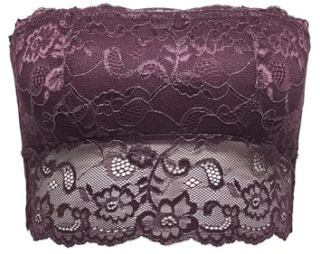 ONLY Onlchloe Lace Glitter Bandeau Top Acc