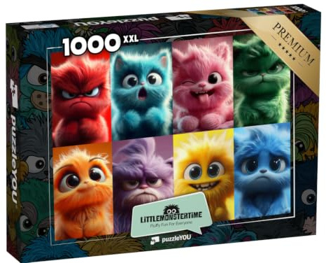 Puzzle 1000 Teile XXL „LITTLEMONSTERTIME: Monster-Emotions Collage“