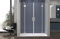 Box doccia 160 cm due ante DOPPIO BATTENTE saloon per nicchia H200 cm cristallo trasparente 6mm profilo CROMATO LENA