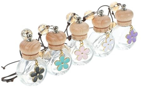 DEARMAMY 5stücke Leere Duftflaschen Hänge Auto Parfümflaschen Aromaflaschen Für Autopflege Und Aromatherapie