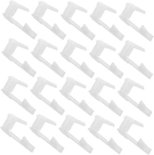 VILLCASE 100 Set Fibbia paralume fissaggio plafoniera a filo soffitto Addensato guidato sospeso fissare clip per lampada da soffitto infissi per plafoniere porta plafoniere pp Trasparente